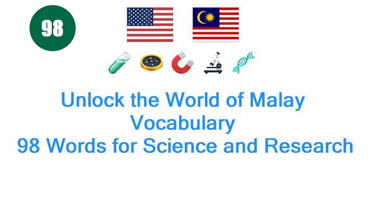 Unlock the World of Malay Vocabulary: 98 Words for Science and Research